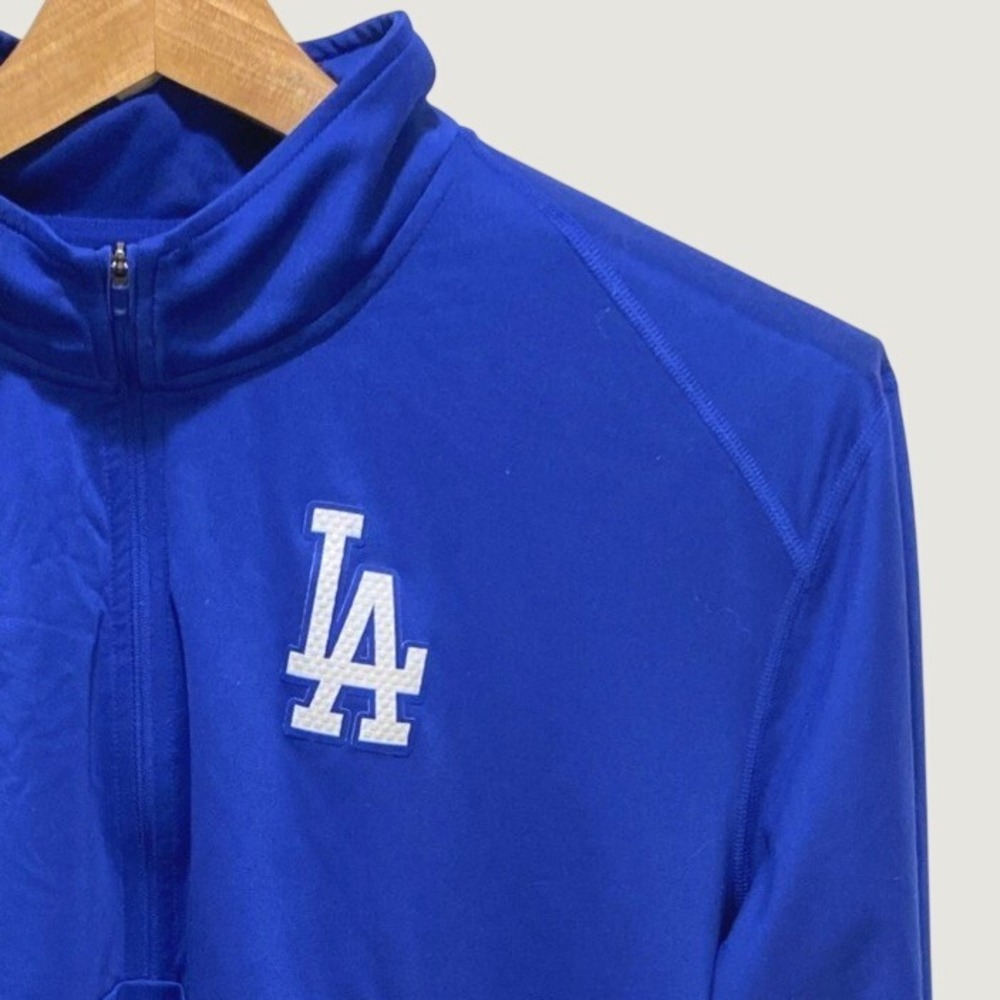 Nike Dodgers Quarter Zip Pullover Mens XXL Blue Excellent Dri-FIT LA Logo